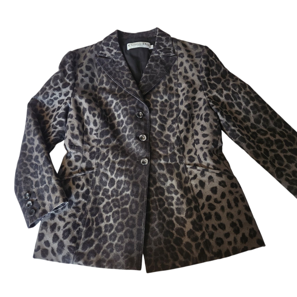 Dior Brown and Black Blazer Tailored Fit with Lapel